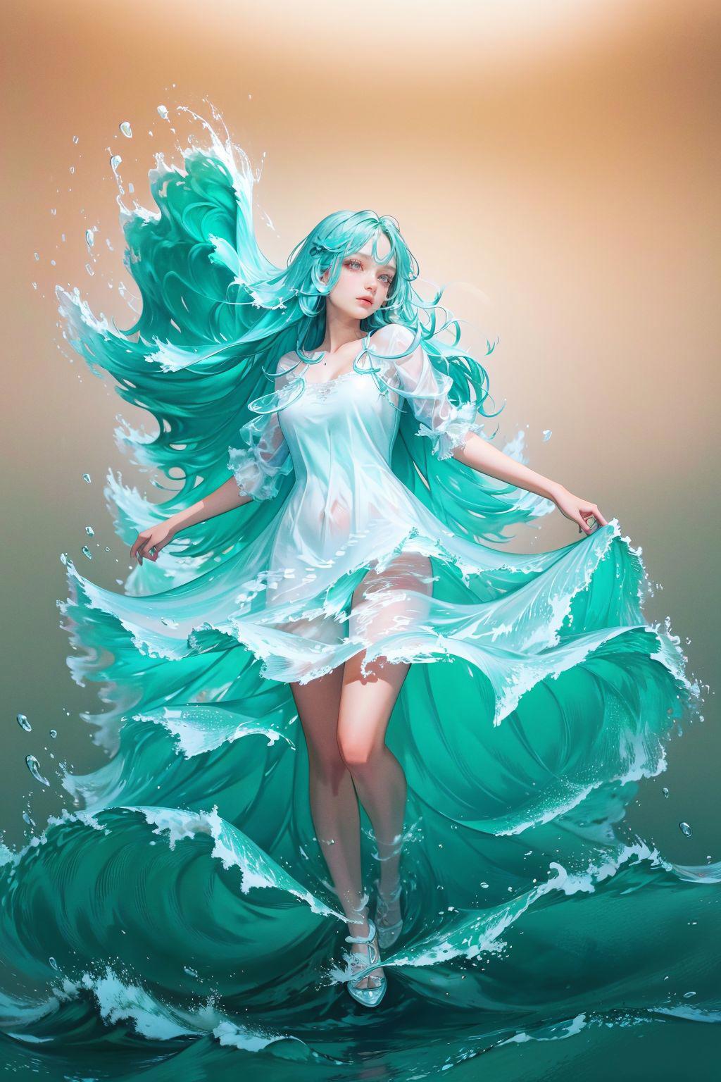 Female water spirit  Playground AI